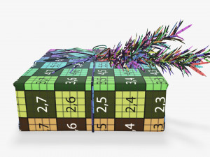 Christmas gift wrapped 06 3D Model