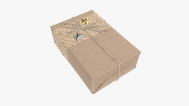 Christmas gift wrapped 07 3D 模型 .c4d .max .obj .3ds .fbx .stl .blend 
