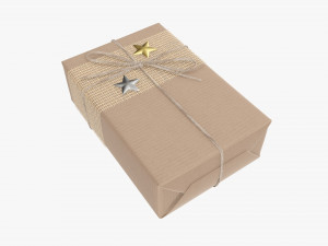 Christmas gift wrapped 07 3D Model