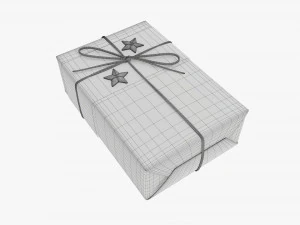 Christmas gift wrapped 07 3D Model