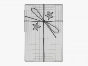 Christmas gift wrapped 07 3D Model
