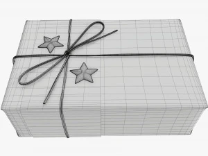 Christmas gift wrapped 07 3D Model