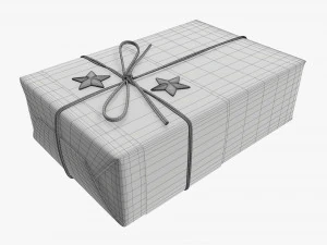 Christmas gift wrapped 07 3D Model