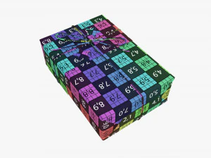 Christmas gift wrapped 07 3D Model