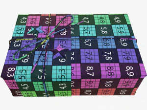 Christmas gift wrapped 07 3D Model