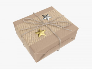 Christmas gift wrapped 08 3D Model