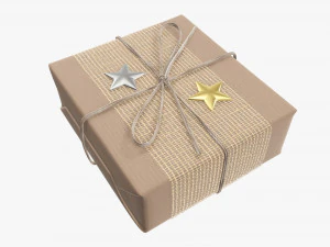 Christmas gift wrapped 08 3D Model