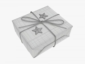 Christmas gift wrapped 08 3D Model