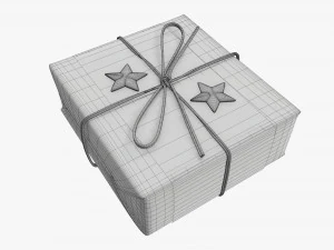 Christmas gift wrapped 08 3D Model