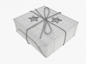 Christmas gift wrapped 08 3D Model