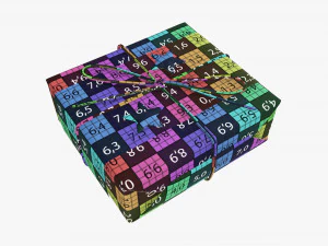 Christmas gift wrapped 08 3D Model