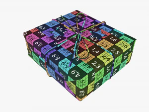 Christmas gift wrapped 08 3D Model