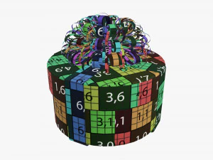 Christmas gift wrapped 09 3D Model