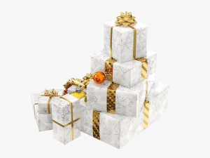 Christmas gifts with decorations 01 Modelo 3D
