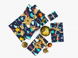 Christmas gifts with decorations 01v2 Modelo 3D