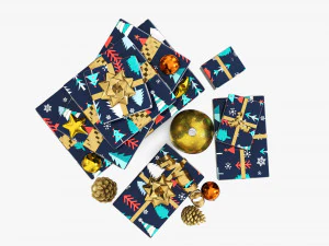Christmas gifts with decorations 01v2 3D Model