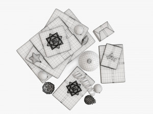 Christmas gifts with decorations 01v2 Modelo 3D
