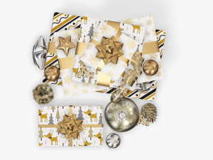 Christmas gifts with decorations 03 Modelo 3D