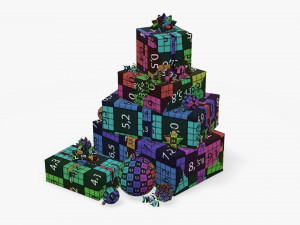 Christmas gifts with decorations 03 Modelo 3D