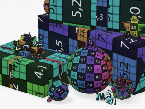 Christmas gifts with decorations 03 Modelo 3D