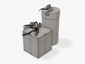 Christmas gifts wrapped 01 3D Model