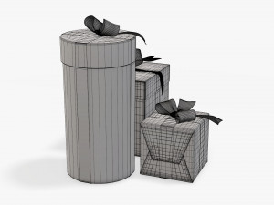 Christmas gifts wrapped 01 3D Model