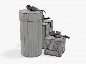 Christmas gifts wrapped 01 3D Model