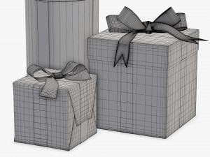 Christmas gifts wrapped 01 3D Model