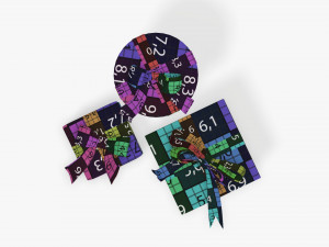 Christmas gifts wrapped 01 3D Model