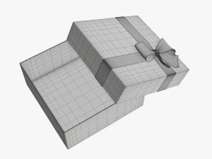 Christmas gifts wrapped 03 3D Model