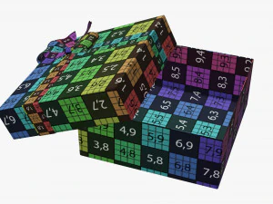 Christmas gifts wrapped 03 3D Model