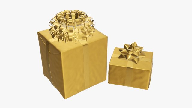 Christmas gifts wrapped 04 3D Модель .c4d .max .obj .3ds .fbx .stl .blend 