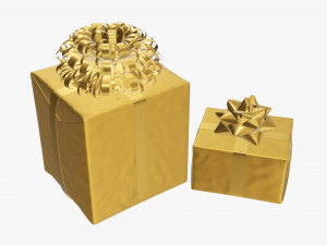 Christmas gifts wrapped 04 3D Model