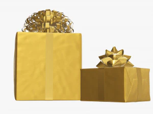 Christmas gifts wrapped 04 3D Model