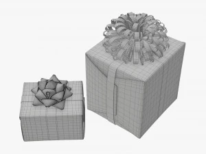 Christmas gifts wrapped 04 3D Model