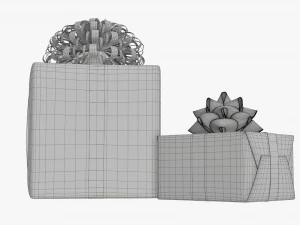Christmas gifts wrapped 04 3D Model