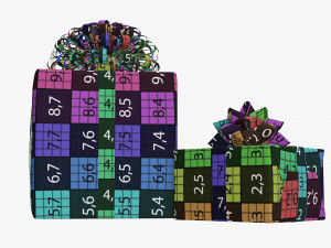 Christmas gifts wrapped 04 3D Модель