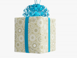 Christmas gifts wrapped 05 with balloons Modelo 3D