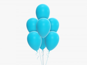 Christmas gifts wrapped 05 with balloons Modelo 3D