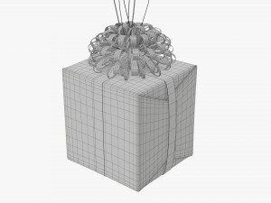 Christmas gifts wrapped 05 with balloons Modelo 3D