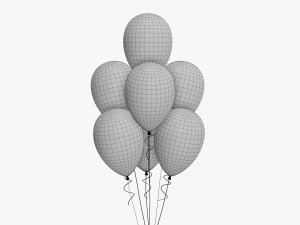 Christmas gifts wrapped 05 with balloons Modelo 3D