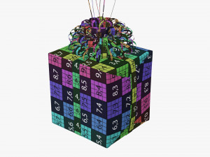 Christmas gifts wrapped 05 with balloons Modelo 3D