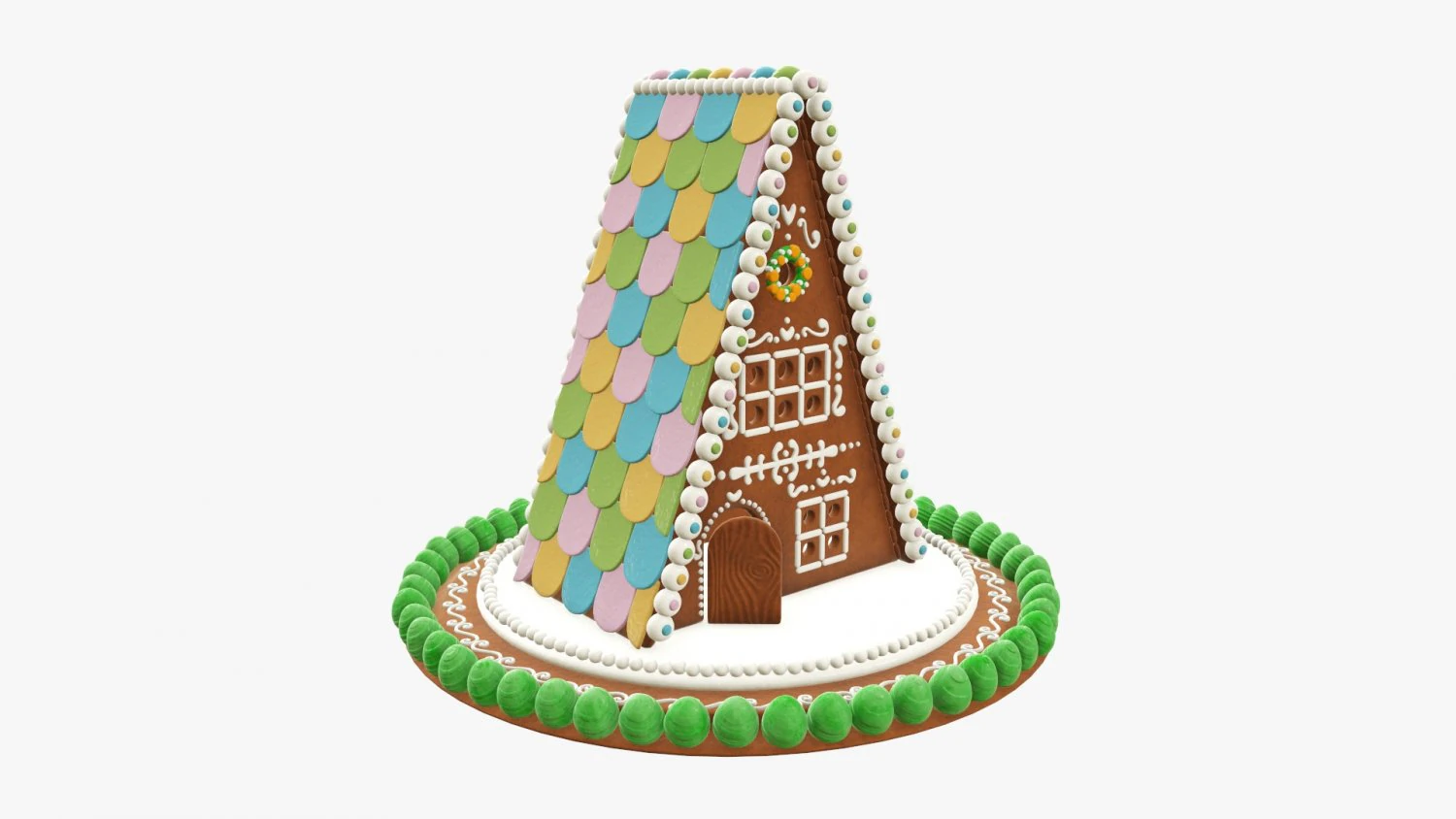 Christmas gingerbread house 3D Model .c4d .max .obj .3ds .fbx .stl .blend