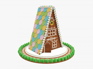 Christmas gingerbread house 3D Model