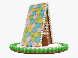 Christmas gingerbread house 3D मॉडल