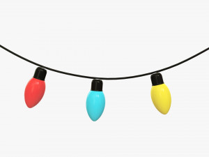 Christmas lights garland bulbs Modelo 3D