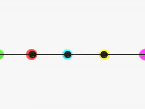 Bombillas de guirnalda de luces navide&ntilde;as. Modelo 3D