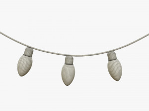 Christmas lights garland bulbs Modelo 3D