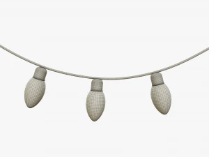 Bombillas de guirnalda de luces navide&ntilde;as. Modelo 3D