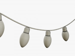 Christmas lights garland bulbs Modelo 3D